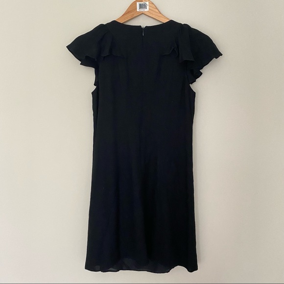 SACHIN + BABI Black Bejeweled Ruffle Mini Flutter Dress - Picture 8 of 13